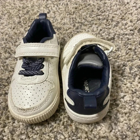 Carter’s white and blue sneakers | toddler size 5 - Picture 1 of 5